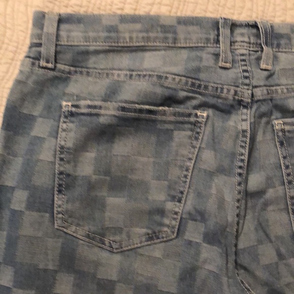 Current/Elliott The Fling slim boyfriend jeans in plaid check weave - Picture 4 of 11